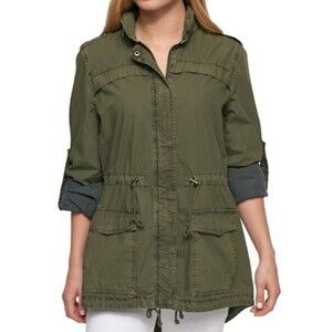 LEVI'S Hooded Roll-Tab Anorak Jacket Green Women's sz XSmall
